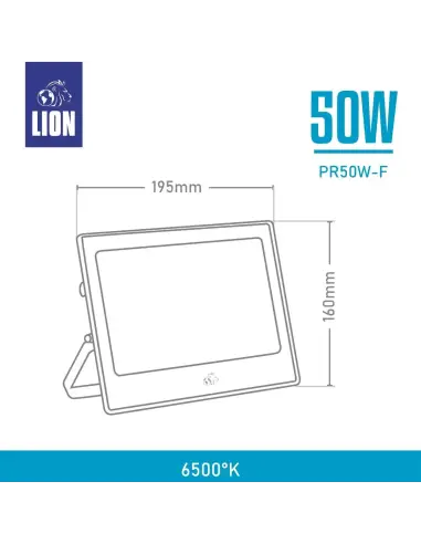 Reflector LED 50W Luz Fría IP65 | Mayorista en Argentina Lion