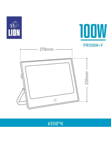 Reflector LED 100W Luz Fría IP65 | Alta Potencia Mayorista LION