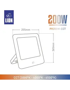 Reflector LED CCT 200W 3 Tonos | Con CCT Ajustable Mayorista Lion 2