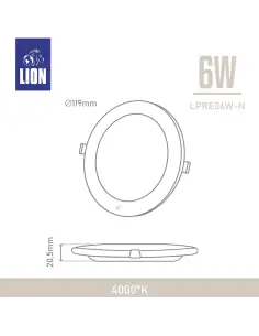 Panel de embutir LED 6W Neutra [LPRE06W-N] 2