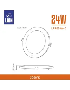 Panel de embutir LED 24W Cálida [LPRE24W-C] 2