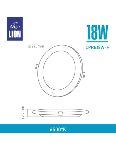 Panel de embutir LED 18W Fría [LPRE18W-F]