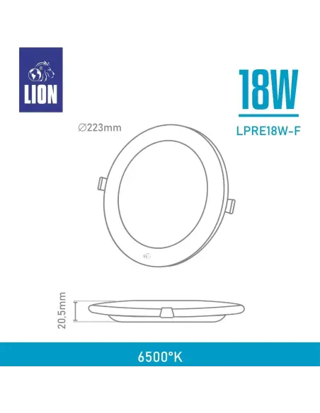 Panel de embutir LED 18W Fría [LPRE18W-F]