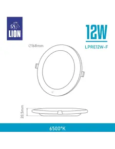 Panel de embutir LED 12W Fría [LPRE12W-F] 2