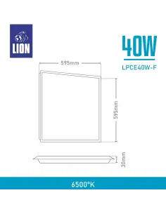 Panel de embutir LED 40W Frío [LPCE40W-F] 2
