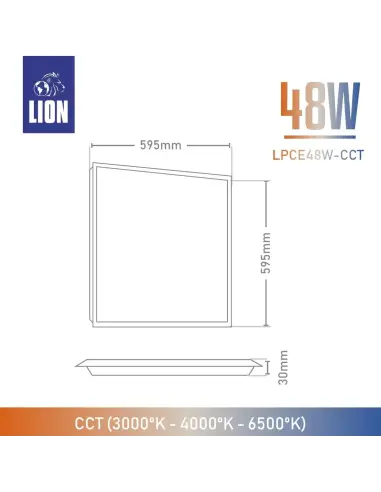 Paneles LED CCT 48W  [LPCE48W-CCT]