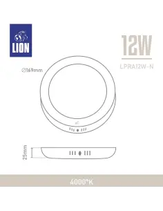 Panel de aplicar LED 12W Neutra [LPRA12W-N] 2