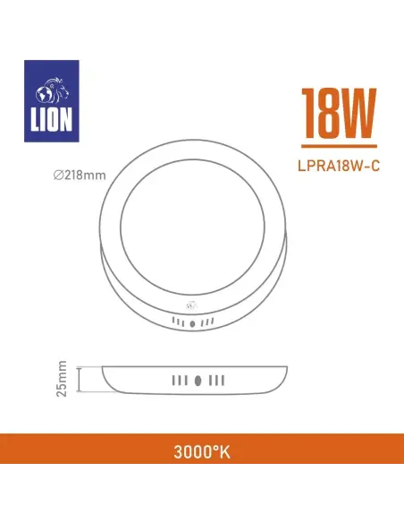 Panel de aplicar LED 18W Cálida [LPRA18W-C]