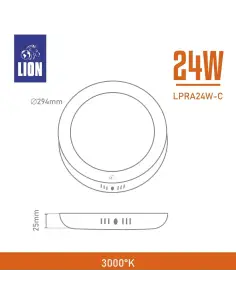 Panel de aplicar LED 24W Cálida [LPRA24W-C] 2