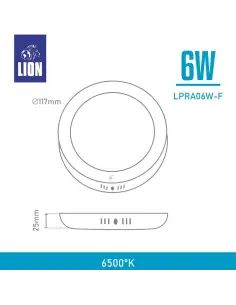 Panel de aplicar LED 6W Fría [LPRA06W-F] 2