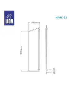 Marco de panel para aplicar rectangular  [MARC-02] 2