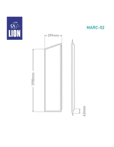 Marco de panel para aplicar rectangular  [MARC-02]