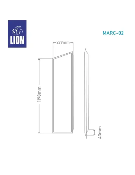 Marco de panel para aplicar rectangular  [MARC-02]
