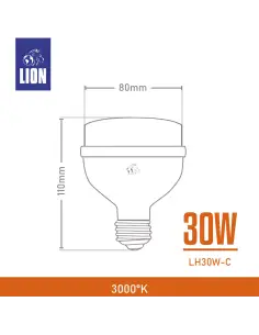 Lámpara Alta Potencia 30W Cálida [LH30W-C] 2