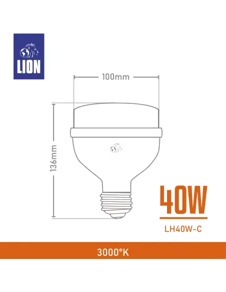 Lámpara Alta Potencia 40W Cálida [LH40W-C]