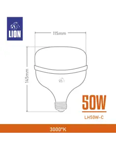 Lámpara Alta Potencia 50W Cálida [LH50W-C] 2