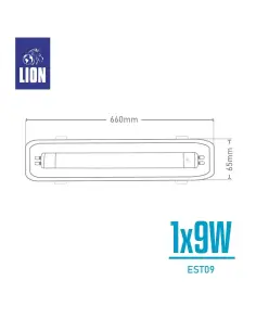 Listón Estanco LED T8 9W - Protección IP65| LION 2