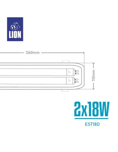 Listón Estanco Doble LED T8 18W - Protección IP65| LION