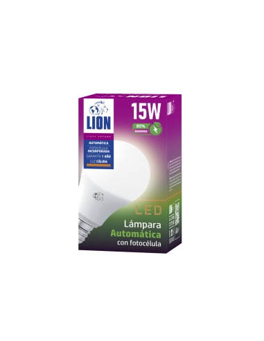 Bulbo automática LED 15W Cálida [LA15W-A-C]