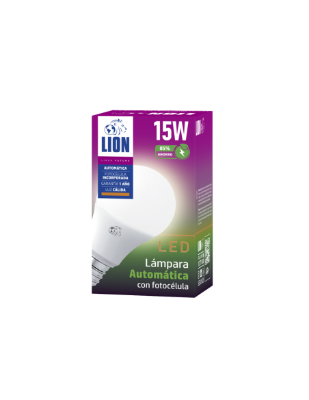 Bulbo automática LED 15W Cálida [LA15W-A-C]