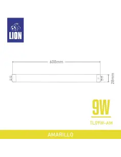 Tubo LED T8 Amarillo 09W - 60cm Alta Intensidad | Lion 2