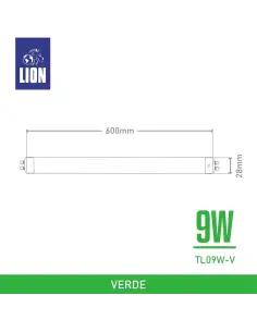 Tubo LED T8 Verde 09W - 60cm Alta Intensidad | Lion 2