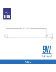 Tubo LED T8 Azul 09W - 60cm Alta Intensidad | Lion 2
