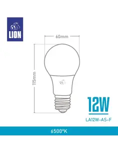 Lámpara LED 12W doble sensor fotocélula movimiento E27 Lion 2