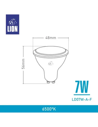 Dicroica LED Automática 07W con Fotocélula Luz Fría E27 | Lion