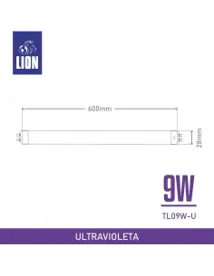 Tubo T8 UV LED 9W G13 | Efectos Especiales y Ambientación | Lion 2