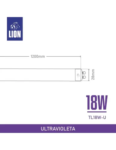 Tubo T8 UV LED 18W G13 | Efectos Especiales y Ambientación | Lion