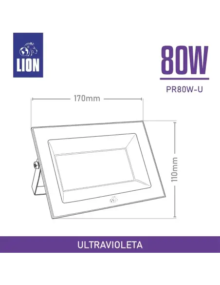 Reflector UV LED 80W IP56 Interior y Exterior | Lion Argentina