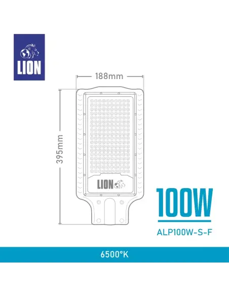 Luminaria Pública LED 100W IP65 con fotocélula | Alumbrado Exterior | Lion
