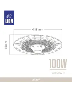 Farola LED Marvin 100W IP65 para Alumbrado Público- luz neutra | Lion 2