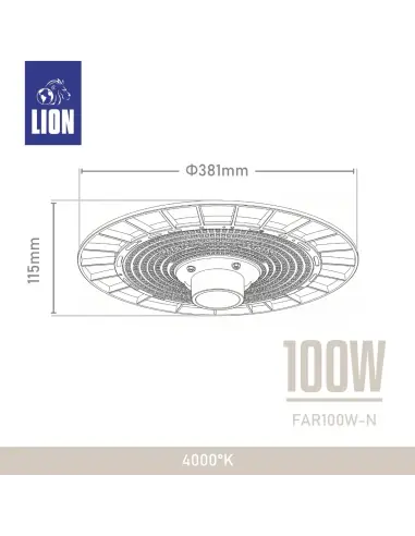 Farola LED Marvin 100W IP65 para Alumbrado Público- luz neutra | Lion