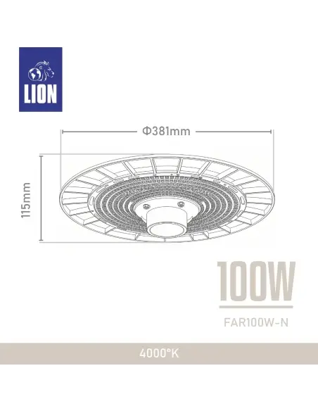 Farola LED Marvin 100W IP65 para Alumbrado Público- luz neutra | Lion