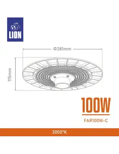 Farola LED Marvin 100W IP65 para Alumbrado Público- luz cálida | Lion 2