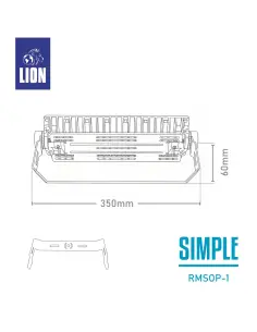 Soporte para Reflector Modular LED hasta 500W - hilera simple | Lion 2