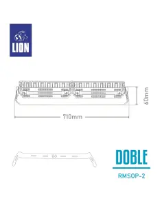 Soporte para Reflector Modular LED hasta 500W- hilera doble | Lion 2