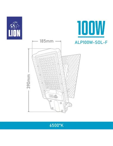 Luminaria Pública Solar LED 100W | Alumbrado Solar Mayorista Solux LION