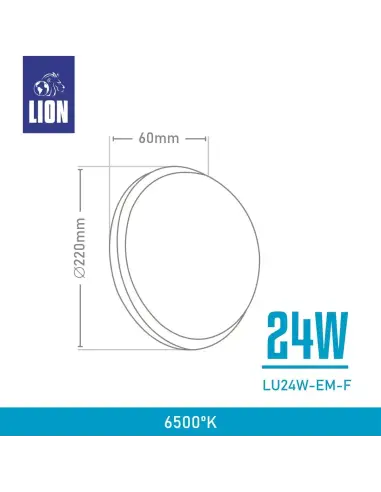 Luminaria autónoma con batería de litio 24W [LU24W-EM-F]
