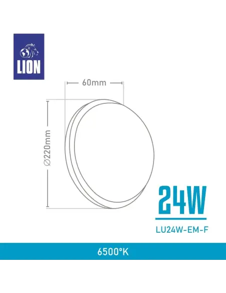 Luminaria autónoma con batería de litio 24W [LU24W-EM-F]