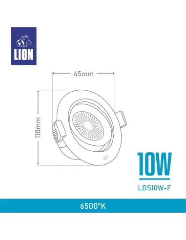 Aplique dicroica integrada 10W [LDS10W-F]