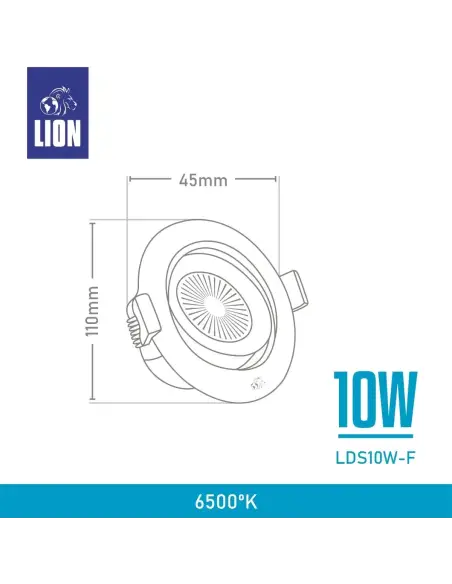 Aplique dicroica integrada 10W [LDS10W-F]