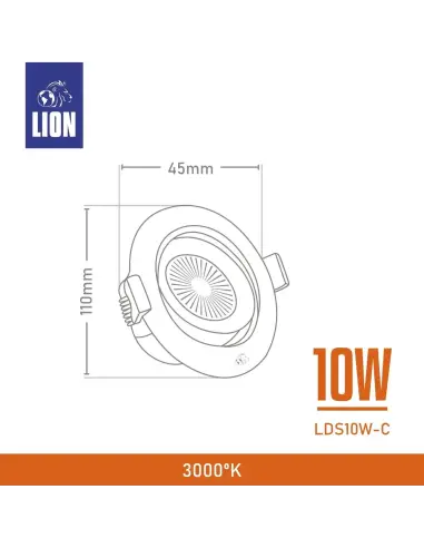 Aplique dicroica integrada 10W [LDS10W-C]