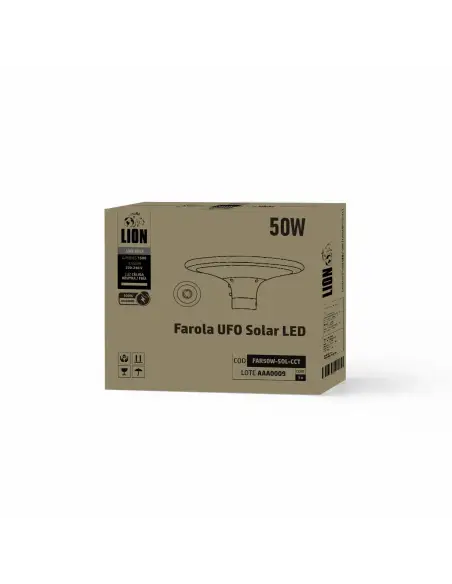 Farola UFO Solar 50W con CCT ajustable [FAR50W-SOL-CCT]