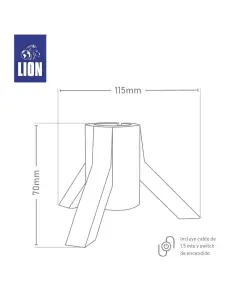 Portalámpara de pie para tubo T8 [PLT-N] 2