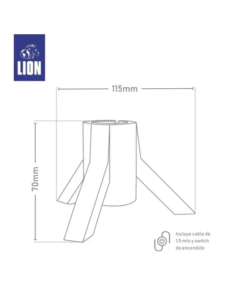 Portalámpara de pie para tubo T8 [PLT-N]
