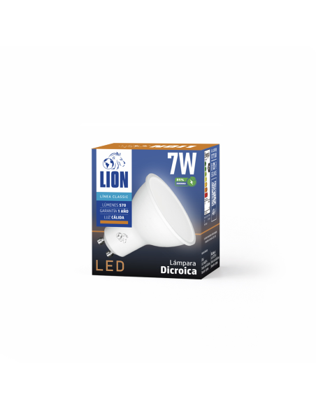 Lámpara Dicroica LED 7W Cálida [LD07W-C]