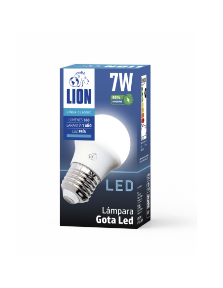 Lámpara Gota LED 7W Fría [LG07W-F]